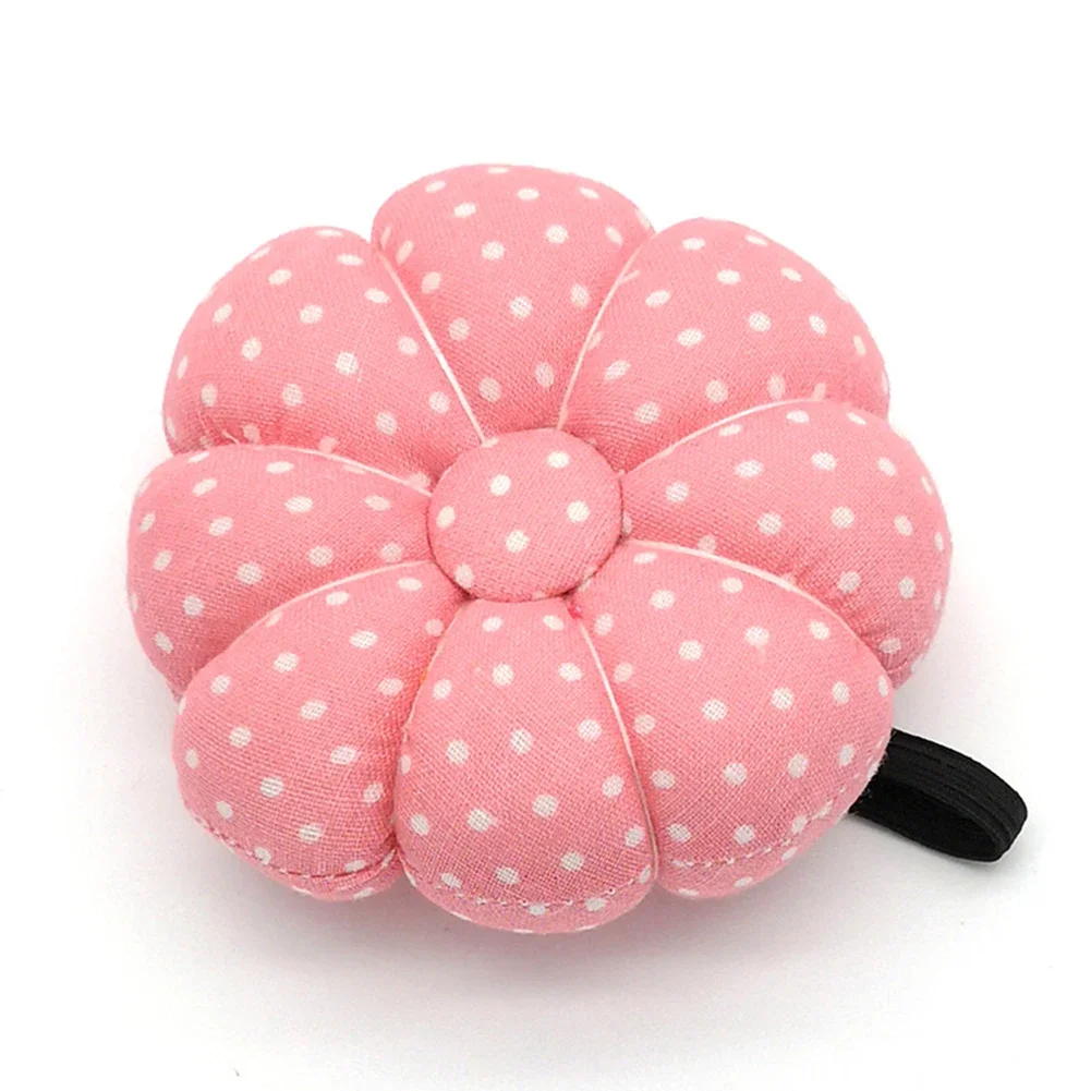 Pumpkin Shaped Needle Pin Needlework Mat Sewing Pins Accessories Cushion Holder Pincushion Wrist Strap Stitch DIY Craft Supplies