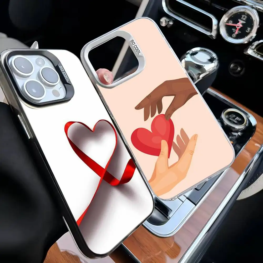 

Heart Symbol F-family Phone Case For iPhone 16,15,14,13,12,11,Mini,Pro,MAX White Matte Shockproof Cover