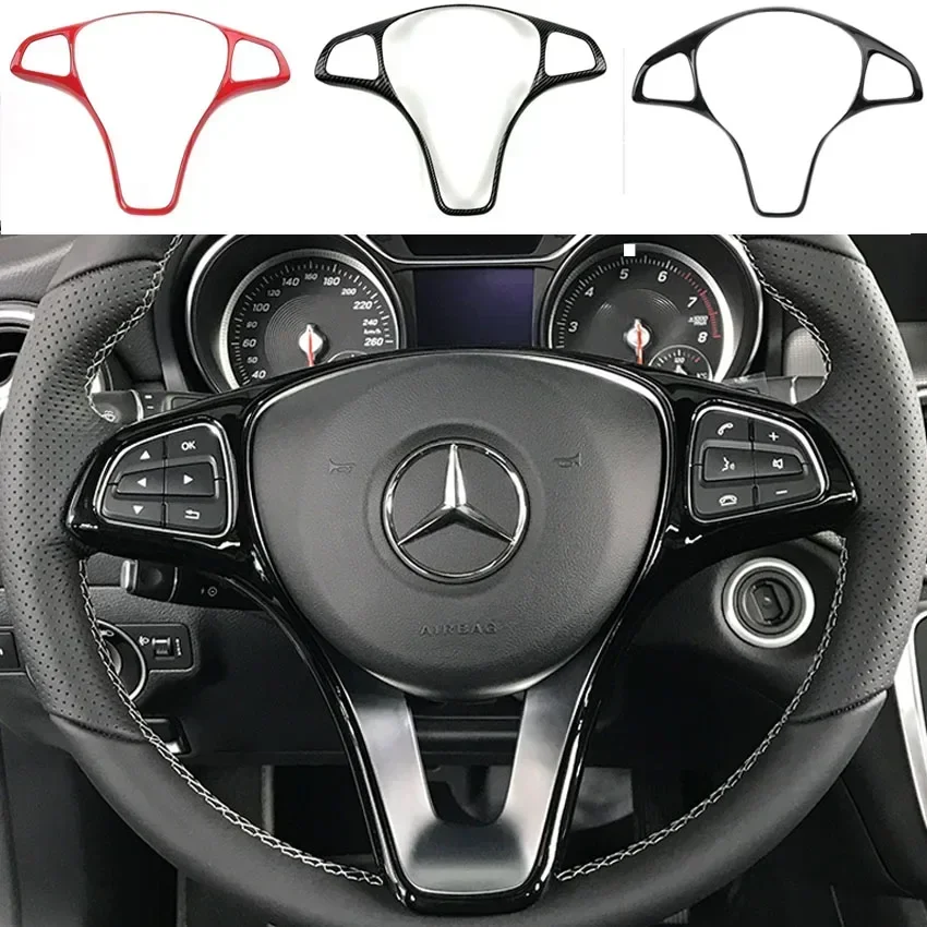 

For Mercedes Benz A B C E GLA GLC CLA GLE GLS Class W246 W205 W213 X253 X156 Car Steering Wheel Cover Decoration Trim