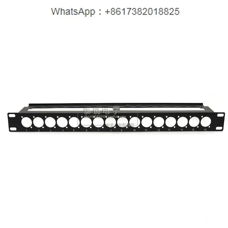 

1U 16 channel blank jumper frame, 16 hole stainless steel jumper plate, microphone amplifier, speaker distribution frame