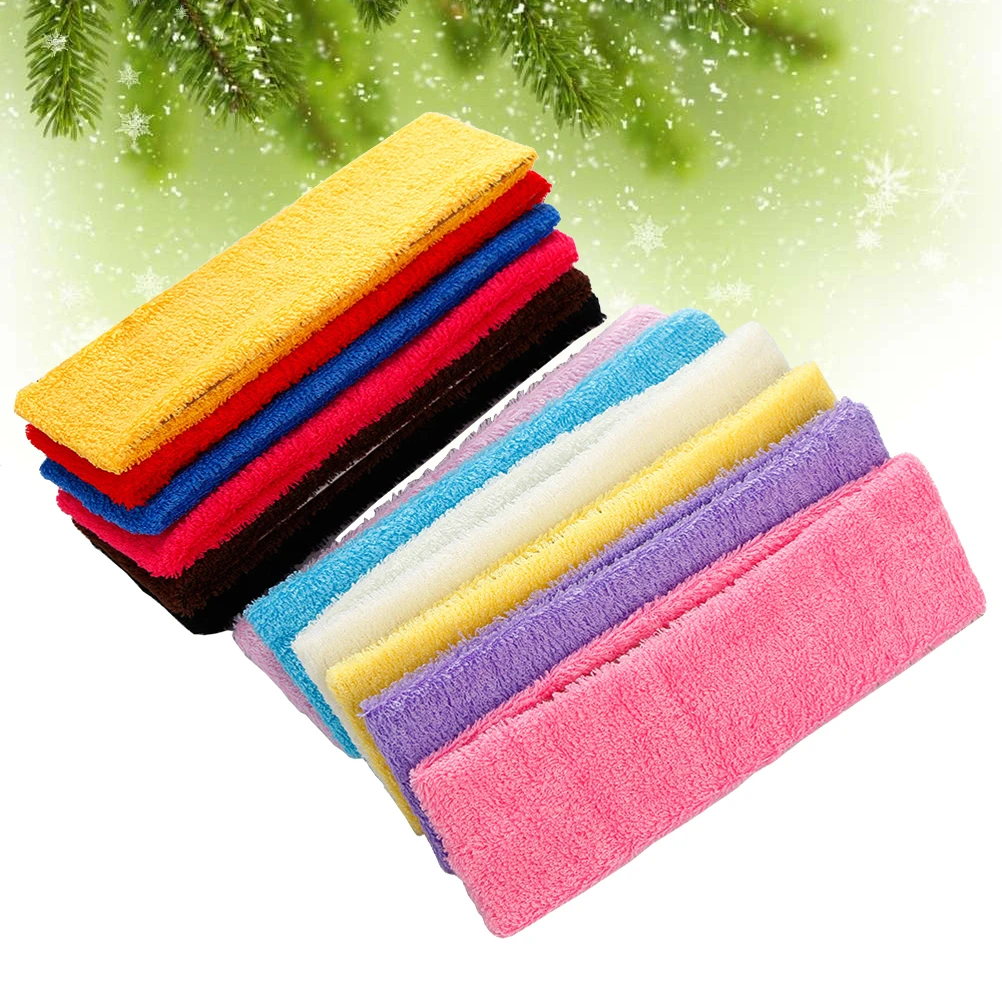 

12pcs Bands Colorful Elastic Headband Sports Sweat Absorbent Yoga Running Headwrap Hair Accessory For Women Girls Mixed Colors