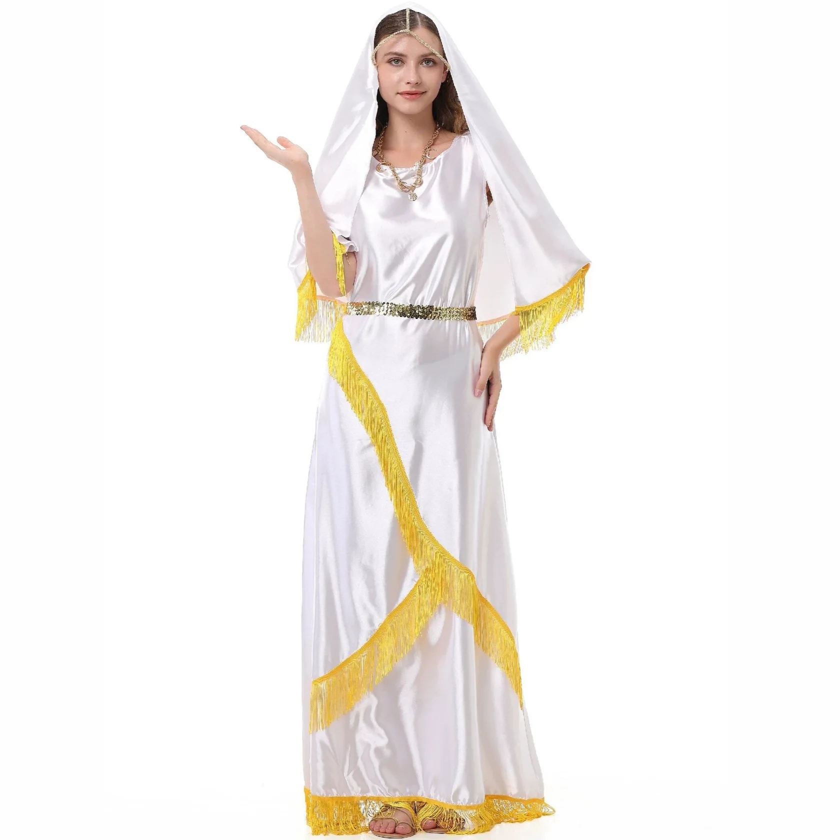 Halloween Greek Goddess Athena Costume for Women Ancient Roman Goddess Fancy Dress Party Outfit Stage Wear 2026