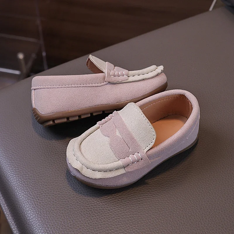 Kinder Loafers Lente Herfst Nieuwe Meisjes Platte Schoenen Zachte Zolen Causale Eenvoudige Mode Kids Causale Jongens Leren Schoenen Veelzijdig