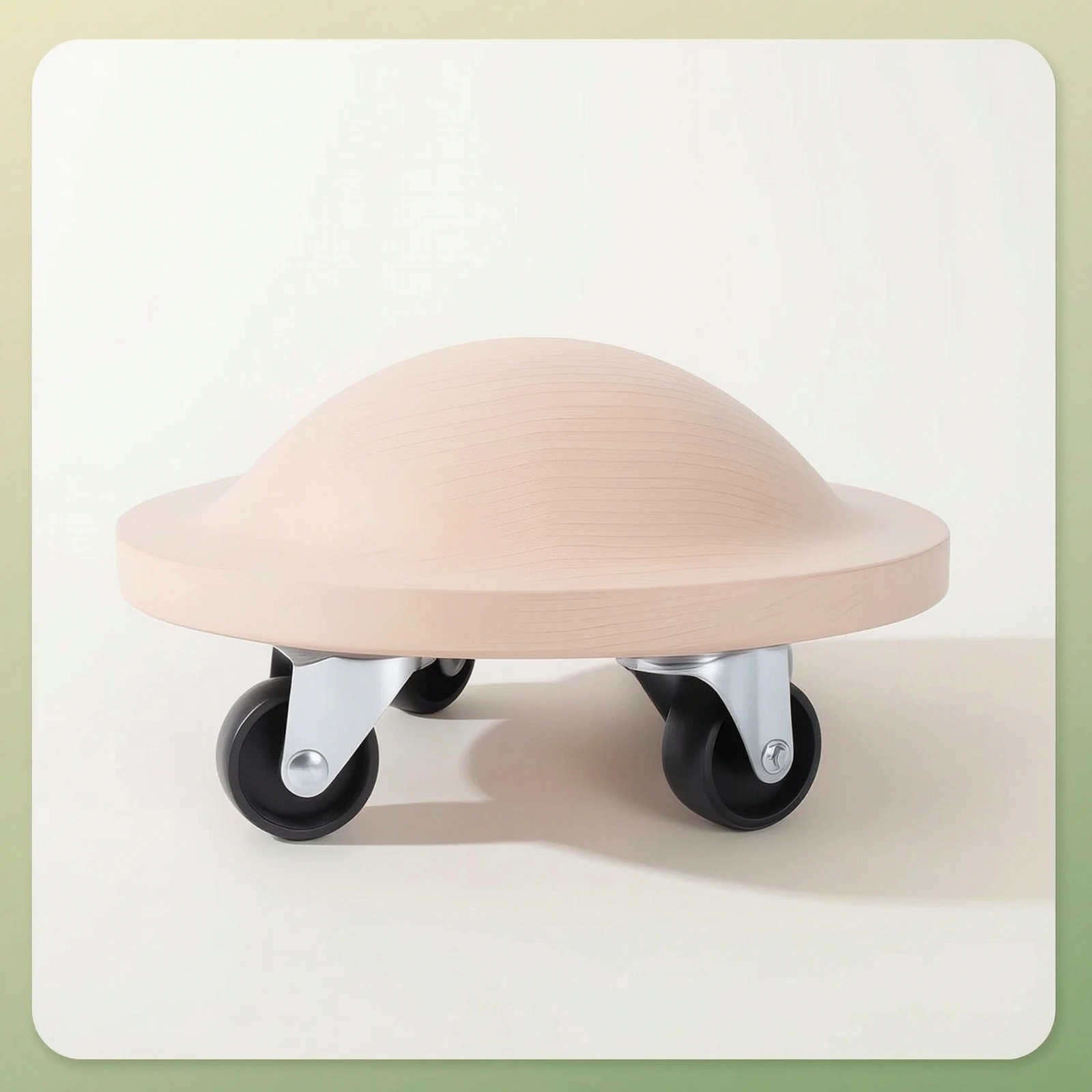 Ab Roller with Caster Wheels Slim Wooden Exercise Wheel Ab Roller Wheel Portable Fitness Equipment Long-Lasting for Athletes - view 4