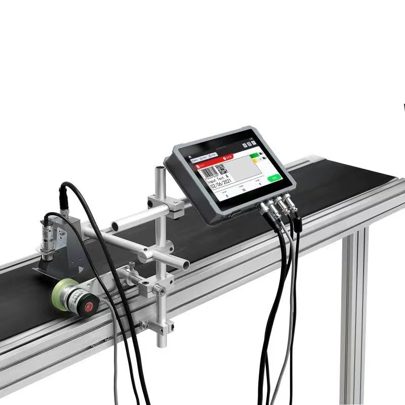 1 - 4 Print heads Fully-Automatic Expiry Date Coding Machine online industrial Inkjet Printer on wood fabric metal