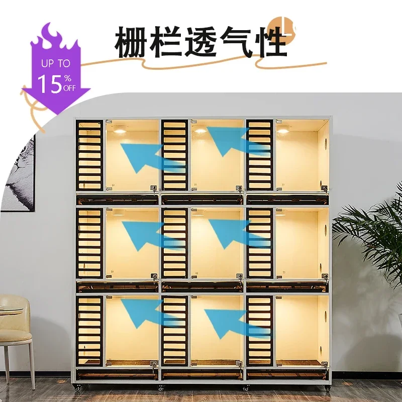 PPP  Solid wood glass foster cage display dog house toilet