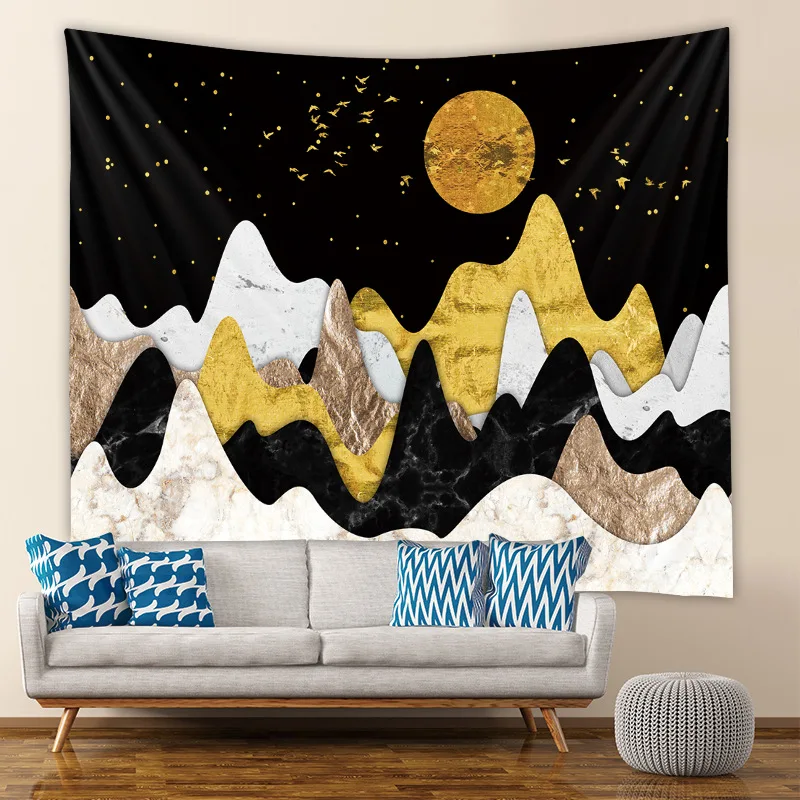 

Mountain tapestry room decoration wall cloth ins wind hanging cloth background wall hanging cloth bohemian tapestry 1pc