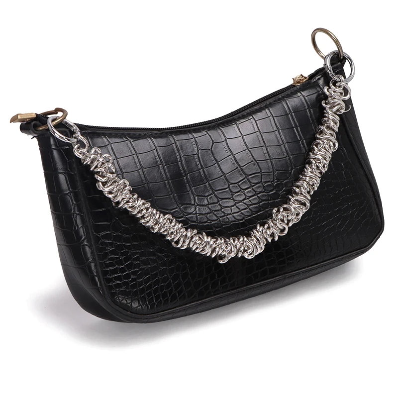 Exquisite, unregelmäßige Handtaschenkette mit Metallgriff für Schultertaschen, Ersatzteile für Taschen, Damen-Taschenzubehör, 37 cm, kurze Taschenriemen. – Detail 5