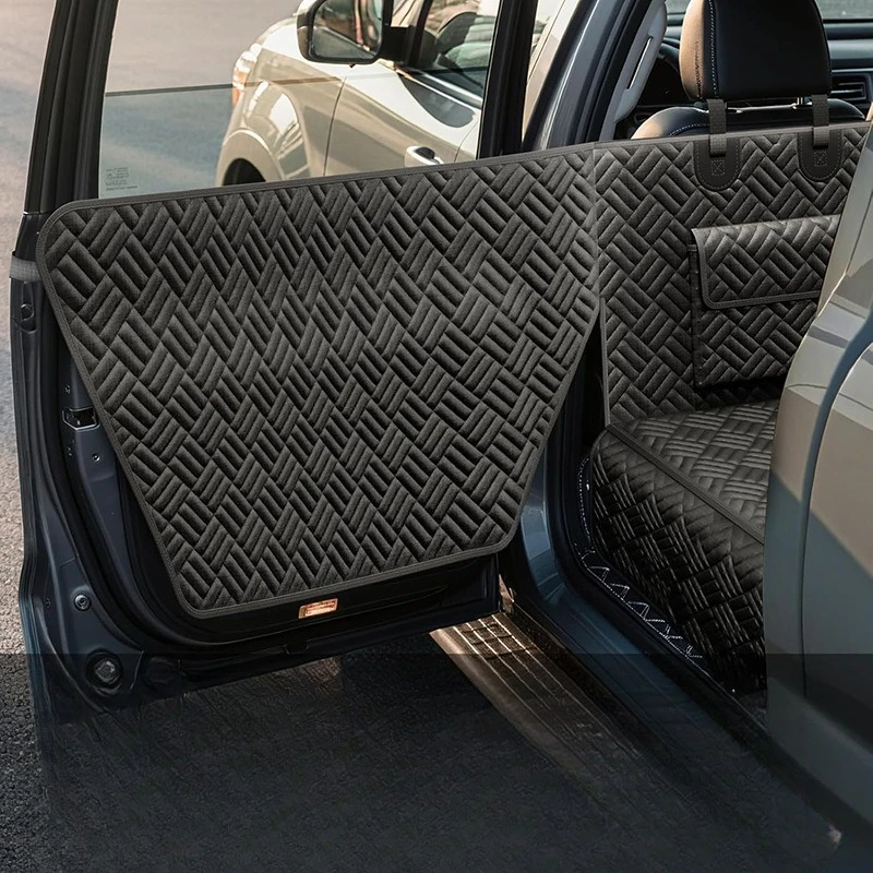 Rear Seat Non-Stick Pet Mat, Load-Bearing & Door Protection Dog Seat Cover for Outdoor Travel view 4
