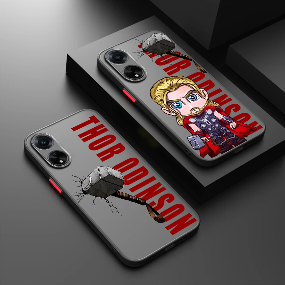 Thor Odinson God Of Thunder Frosted Translucent For OPPO X5 X3 A54S A5 A94 A16 A53S A57 A74 A72 A96 A98 A78 5G Funda Phone Case