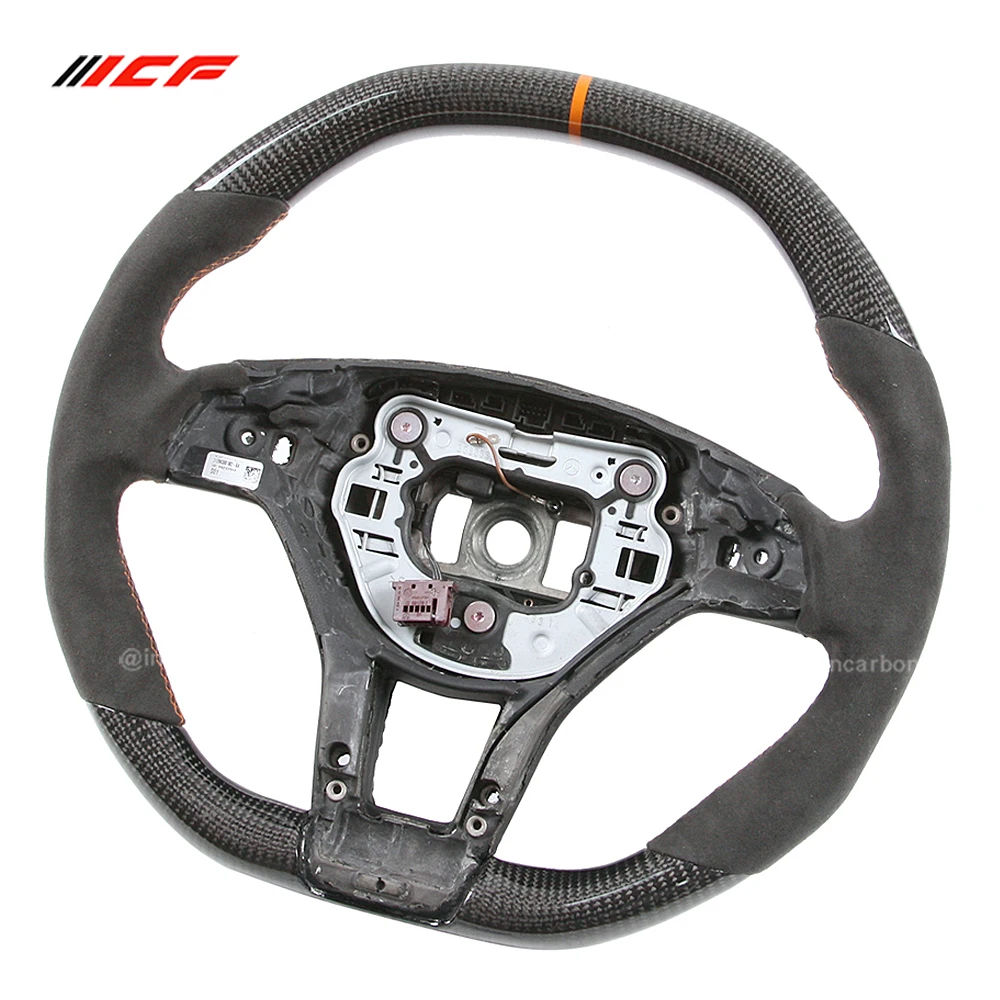 Carbon Fiber Steering Wheel for  Mercedes Benz GLA GLK CLA CLS SL AMG E C Class X156 X204