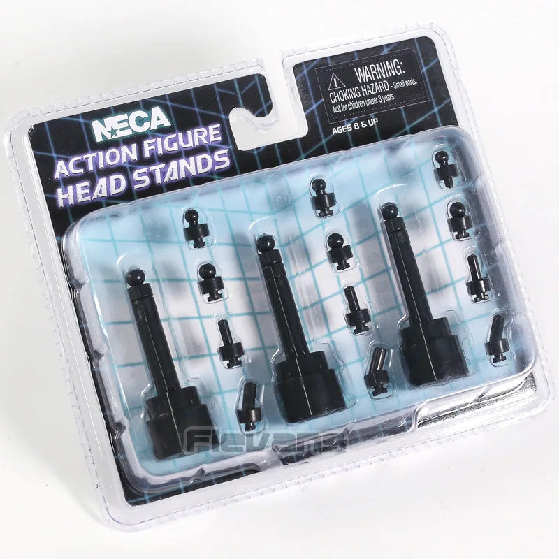 NECA عمل الشكل رئيس أسود عرض موقف 3-حزمة يناسب معظم 6 "إلى 8" الشكل