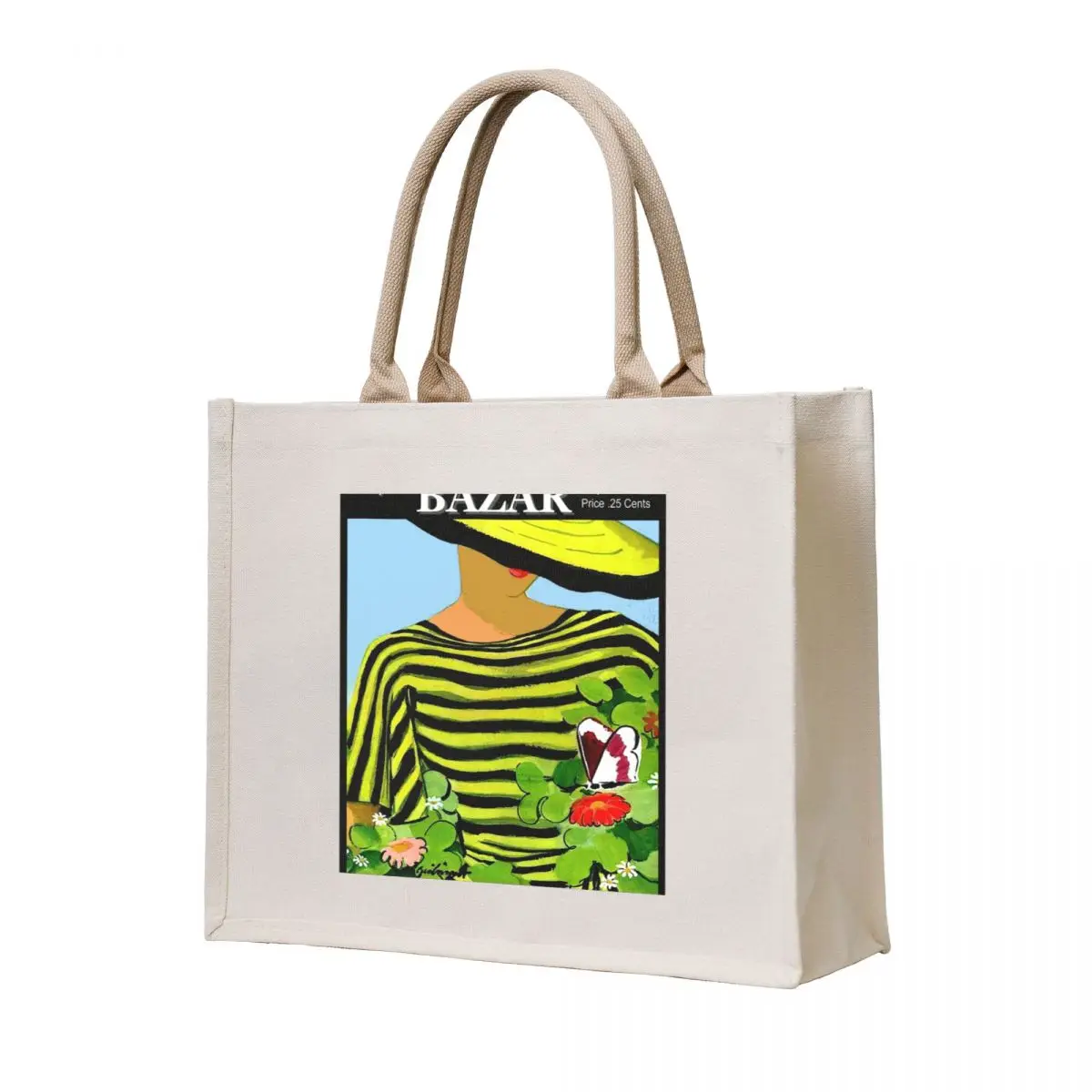 

HARPERS BAZAR : Vintage 1924 Magazine Advertising Print Tote Bag shopping bag logo eco pack tote bag canvas Big women