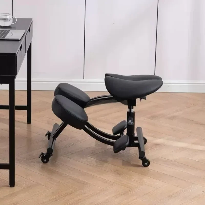 Saddle Seat Kneeling Chair With Wheels Adjustable Ergonomic Stool Office Mobile Sillas Para Comedor Room Furniture GY50DC