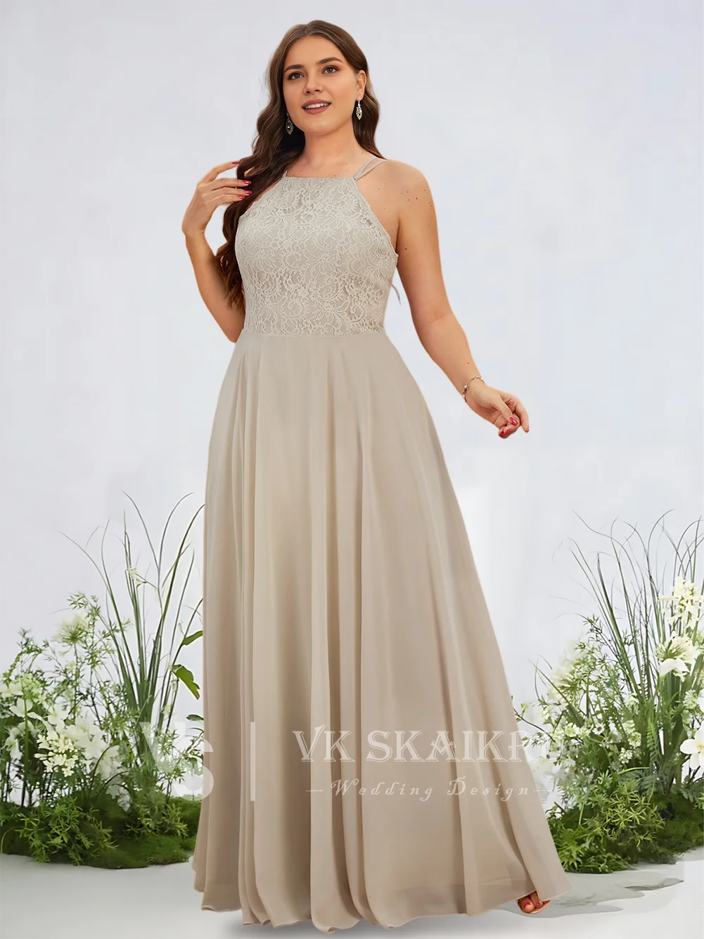 

Эфирные платья подружки невесты трапециевидной формы с матовым сиреневым овалом длиной до пола, кружевные шифоновые садовые гала-вечеринки, свадебная вечеринка, каскадные оборки