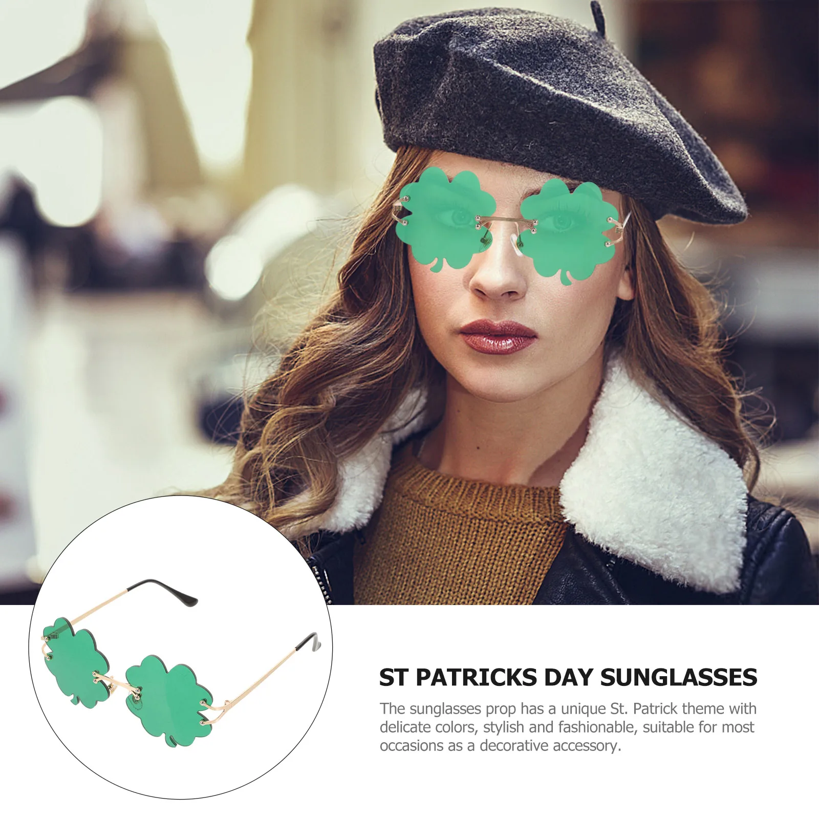 

St. Patrick'S Day Sunglasses Party Eyeglasses Fashionable Fun Novelty Glasses Unique Costume Accessory Trendy Beach Disco Adult
