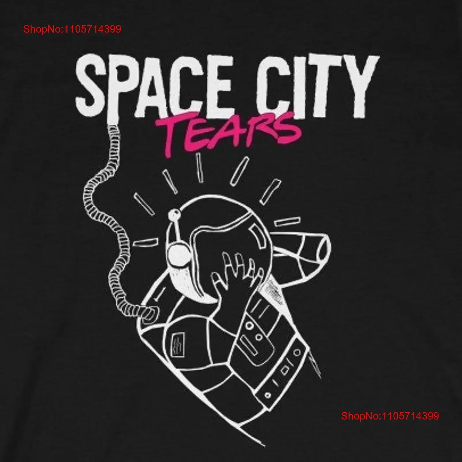 Space City Tears Crying Astronaut Houston We Have A Problem Classic T Shirt vintage Washed Casual Soft Unisex Stretched homme