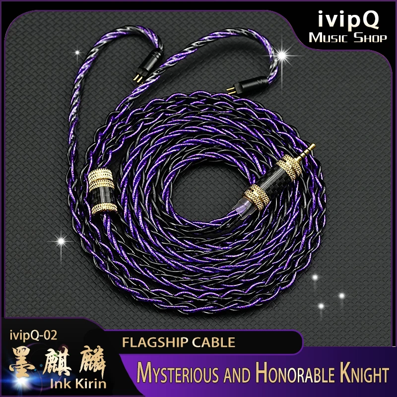 IvipQ-02 DIY Earphone HiFi unggulan kabel Upgrade IEM konduktor multi-elemen dengan MMCX/0.78mm 2Pin/N5005/I900 untuk AKG MK4 IEM