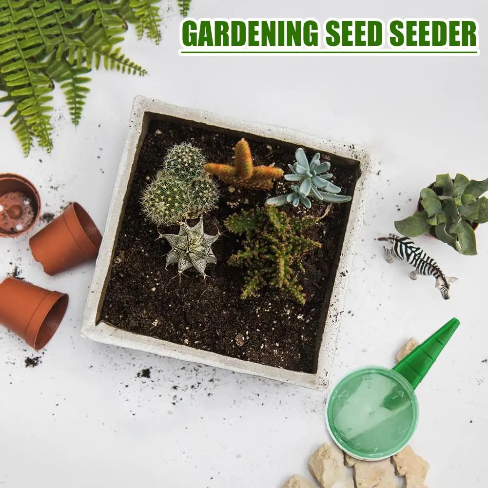 Seed Dispenser Sower 5 File Adjustable Seed Spreader Flower Seeder Tool Garden Planter Hand Dial Grass Seeder For Garden So R6b9