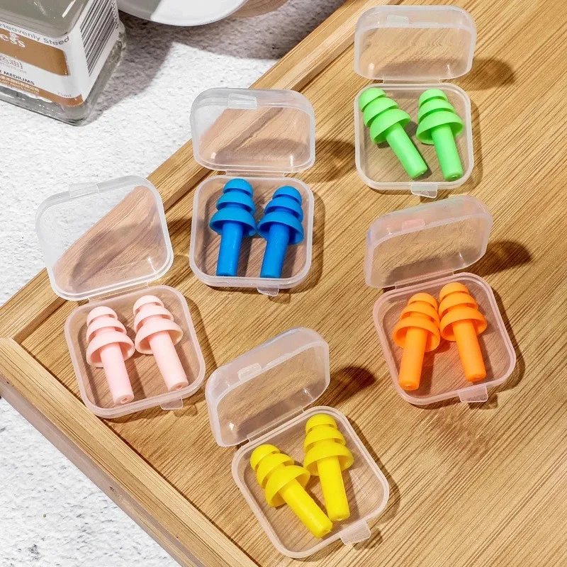 10pcs Soft Silicone Earplugs Waterproof Swimming Ear Plugs Reusable Noise Reduction Sleeping Ear Plugs Hearing Protector