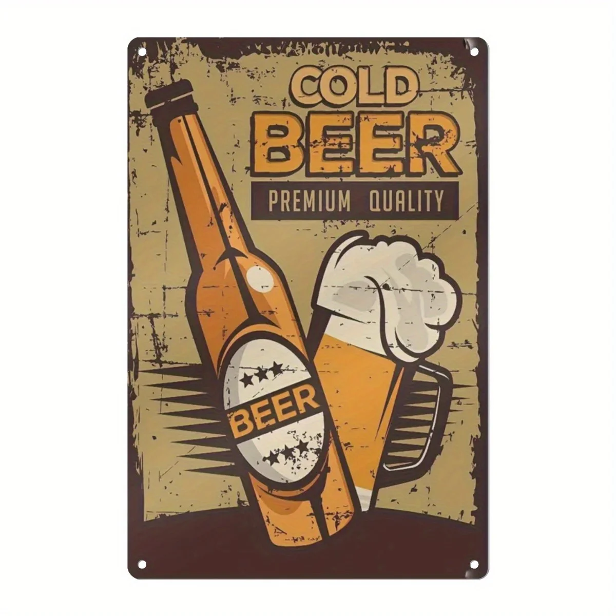 Vintage Aluminum Tin Sign,  Wall Art, Waterproof Dustproof Easy to Hang, No Power Supply Required, Pastoral-Themes Style