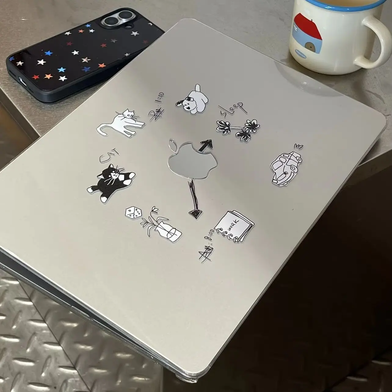 Cat Kitten Dog Puppy Clock Crystal Laptop Case For Macbook Air13.6 M4 NEO 15 M3 Hard Cover For Mac Book Pro 13 M1 M2 14 M4 M5 16 view 5