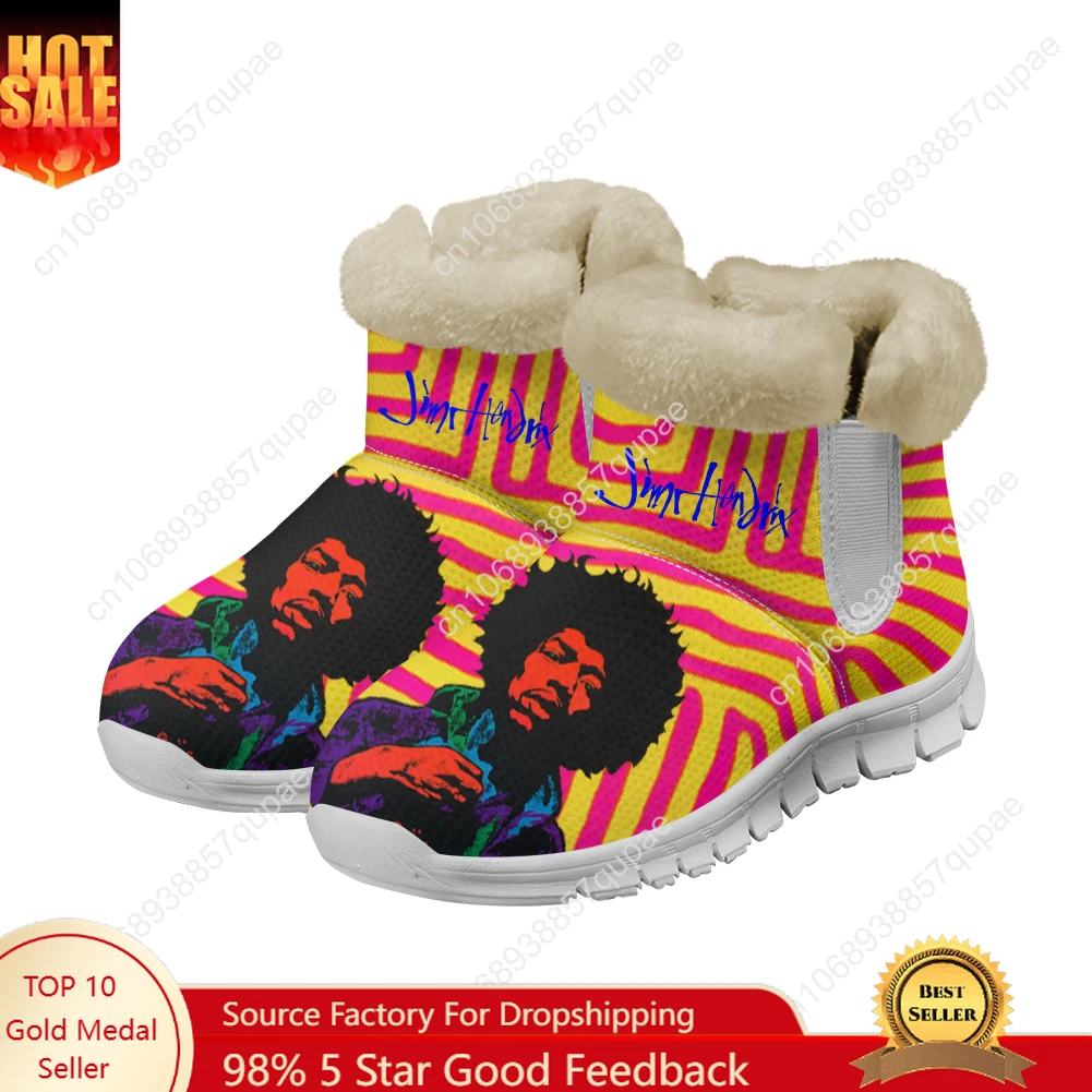 J-Jimi Guitarist Snow Boots Mens Womens Teenager Shoes H-Hendrix Keep Warm Casual Lightweight Couple Sports Custom Sneakers