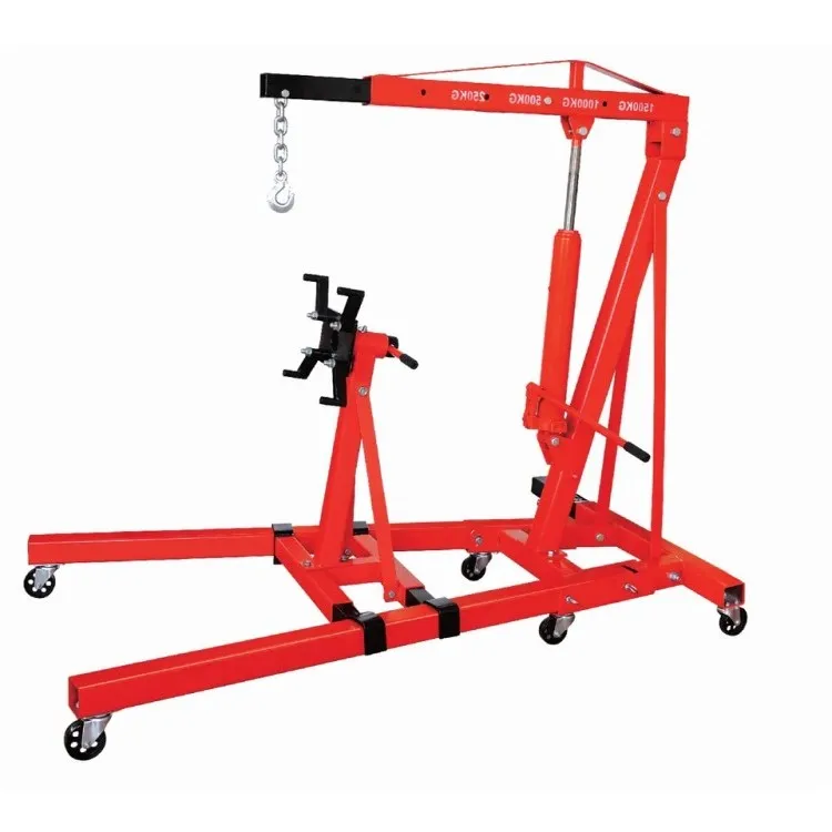 High Load-bearing 2T Engine Crane Car Engine Handling and Maintenance Engine Crane with Flipping Frame Stand