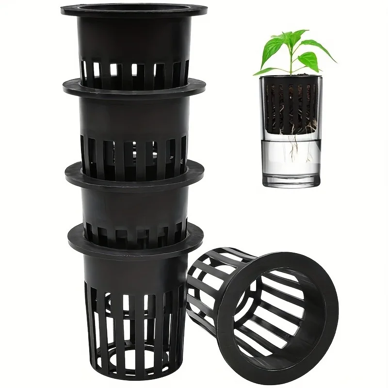 10/30/50PCS 2 inch Net Pots for Hydroponics, Garden Slotted Mesh Heavy Duty Net Cups Wide Lip Design,Durable hydroponic Baskets