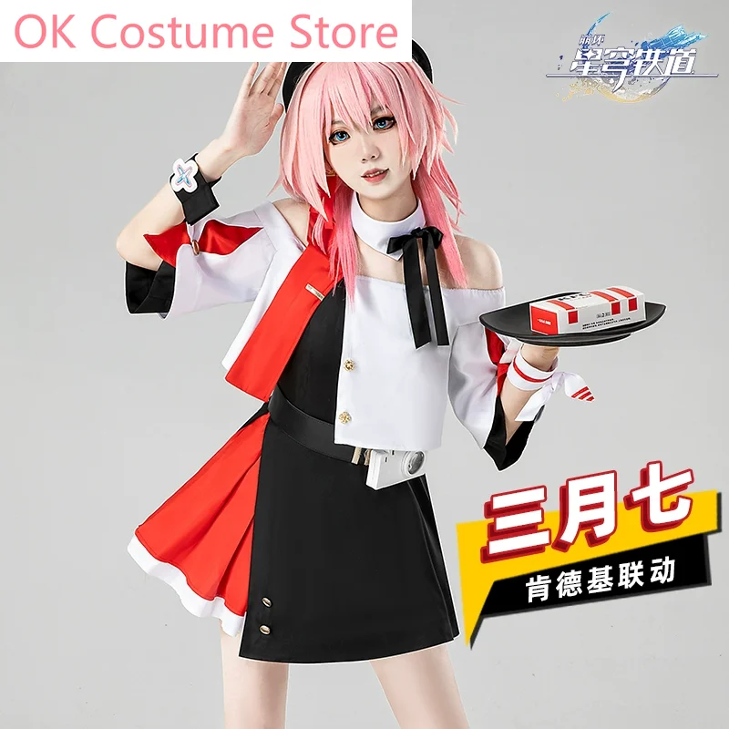 Honkai: Star Rail March 7th Cos Woman Kfc Linkage Dress Cosplay Costume Cos Game Anime Party Uniform Hallowen Play Role Clothes