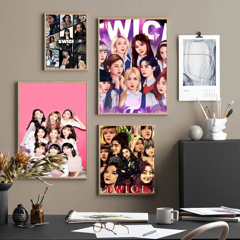 Kpop T-twice Self-adhesive Art Poster Whitepaper Prints Posters Artwork Aesthetic Art Wall Painting