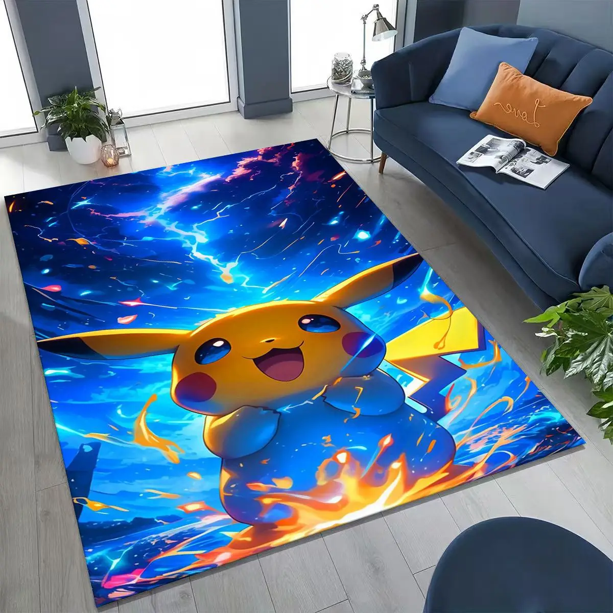 ثلاثية الأبعاد بوكيمون بيكاتشو 2026 نمط جديد الكرتون البساط لغرفة النوم غرفة المعيشة أريكة المنزل ممسحة ديكور ، طفل أكبر اللعب سجادة أرضية غير قابلة للانزلاق #5