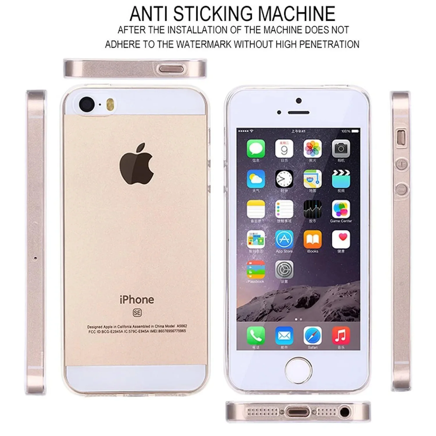 Clear Silicone Soft TPU Cover For iPhone 5S SE 2016 SE 2020 SE 2022 iPhone 6 7 iPhone 8 Transparent Coque Cases
