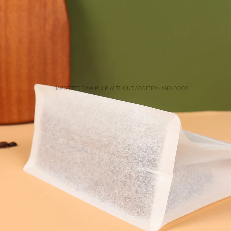 Imagem -04 - Stobag-bolsa de Embalagem de Grãos de Café Papel de Algodão Branco com Válvula Selado para pó Armazenamento de Porcas Bolsa Reutilizável de Stand up 50 Pcs