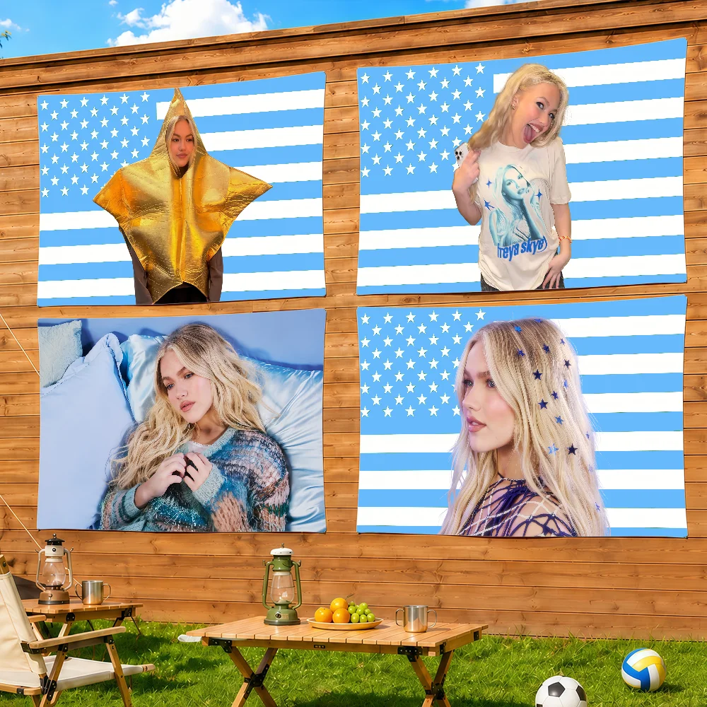 Singer F-Freya S-Skye flag Decorative Home Yard & Garden Decor Banner - Indoor Outdoor Wall Hanging Flag