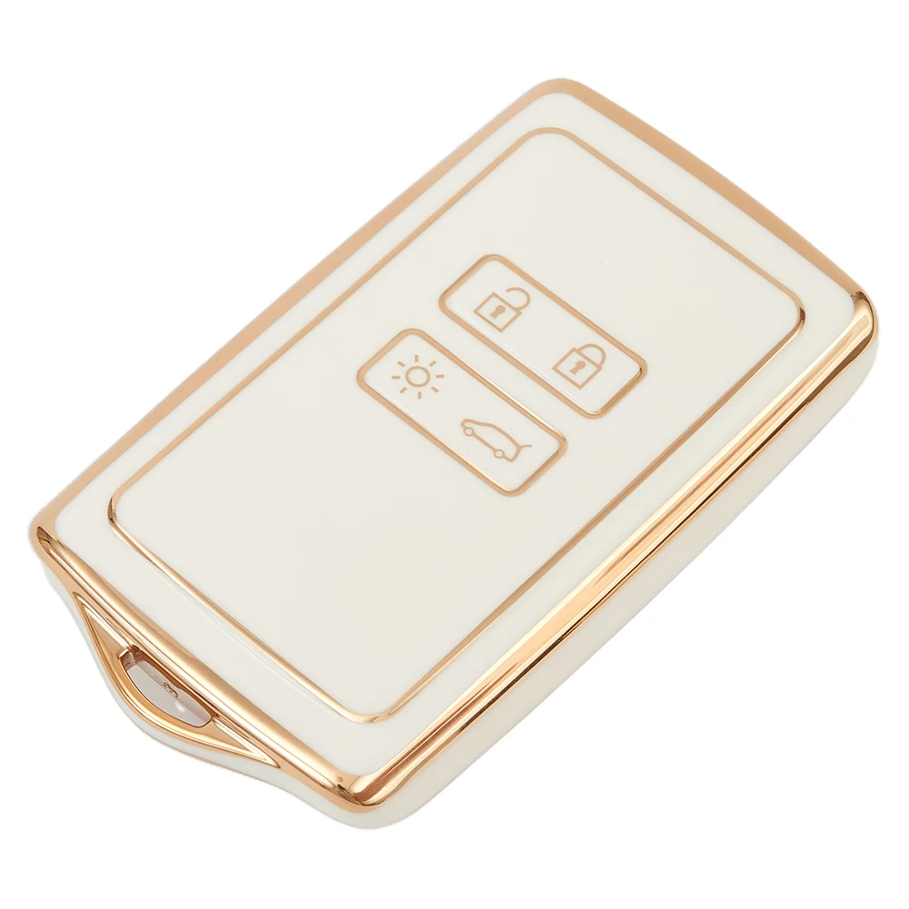 Cover Car Key Case Scratch-resistant for tpu White/Black/Green/Dark Blue Anti-vibration Button 4 Electroplated Red