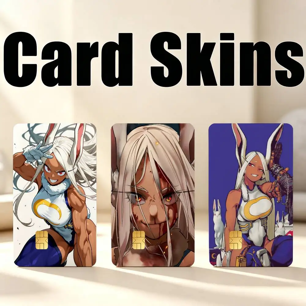M-Mirko My Hero Academia 1Set 4Pcs Card Skin Stickers, Waterproof Decorative Film for Credit Debit Bank Bus IC Cards