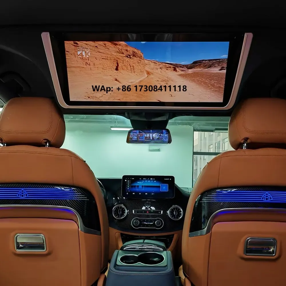 25 Inch Wide LCD Screen Roof Mount Roof-mounted Car Android Bus Stereo MP5 Player Overhead Ceiling TV for Mpv