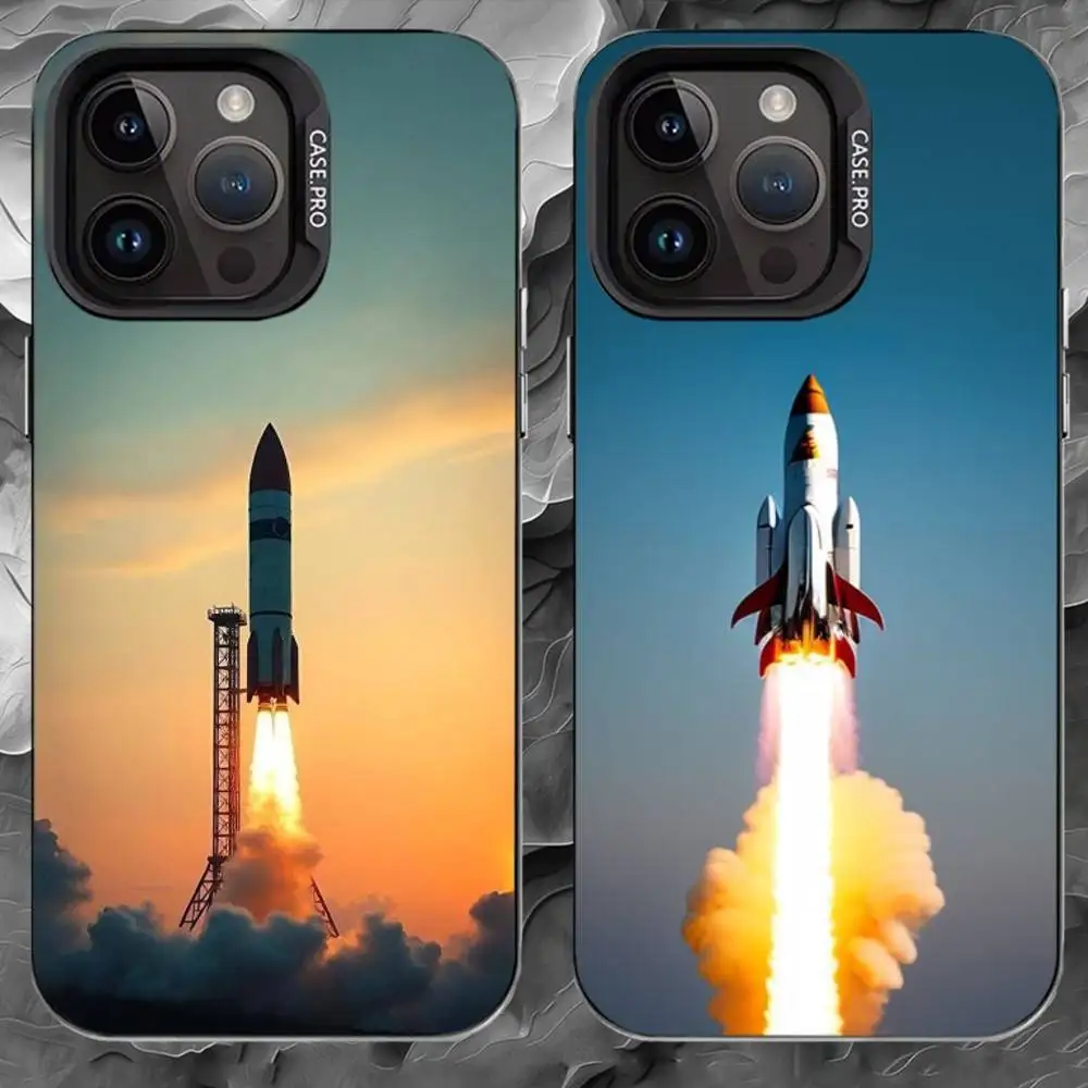 

Interstellar space rocket Phone Case For iPhone 17 16 15 14 13 12 11 Pro Max Plus Silver Matte Black Cover