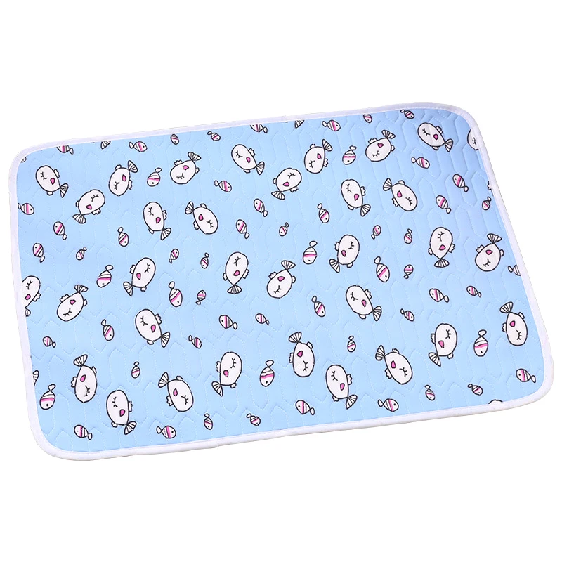 Almohadilla lavable para mascotas, almohadilla de entrenamiento impermeable, transpirable, fácil de limpiar, con dibujos de conejos, hámster, para el hogar