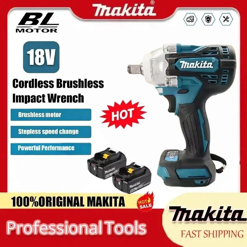 

Makita DTW300 Tool Set Brushless Power Large Cordless 330Nm Wrench Torque Wind Cannon Remove Tire Lithium Auto Repair