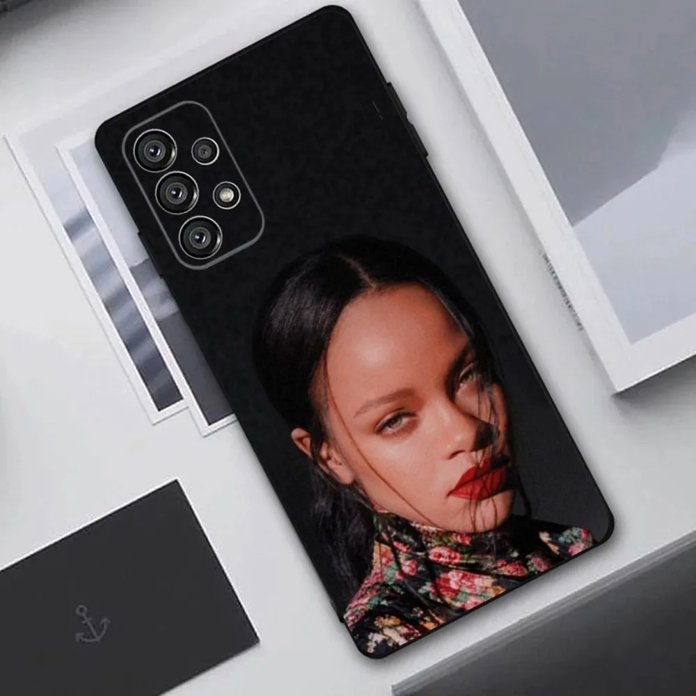 R-Rihanna Singer   Phone Case For Samsung Galaxy A20,A21s,A22,A31,A32,A52,A53,A72,73,A80,A91 Soft Black Cover