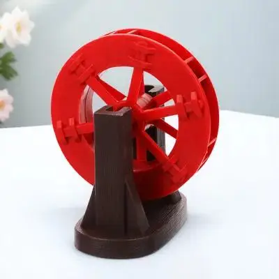 Aquarium Water Wheel Decor Windmill Style ABS Material Tranquil Fish Tank Decoration Tabletop Indoor Fountain Home Office Decor