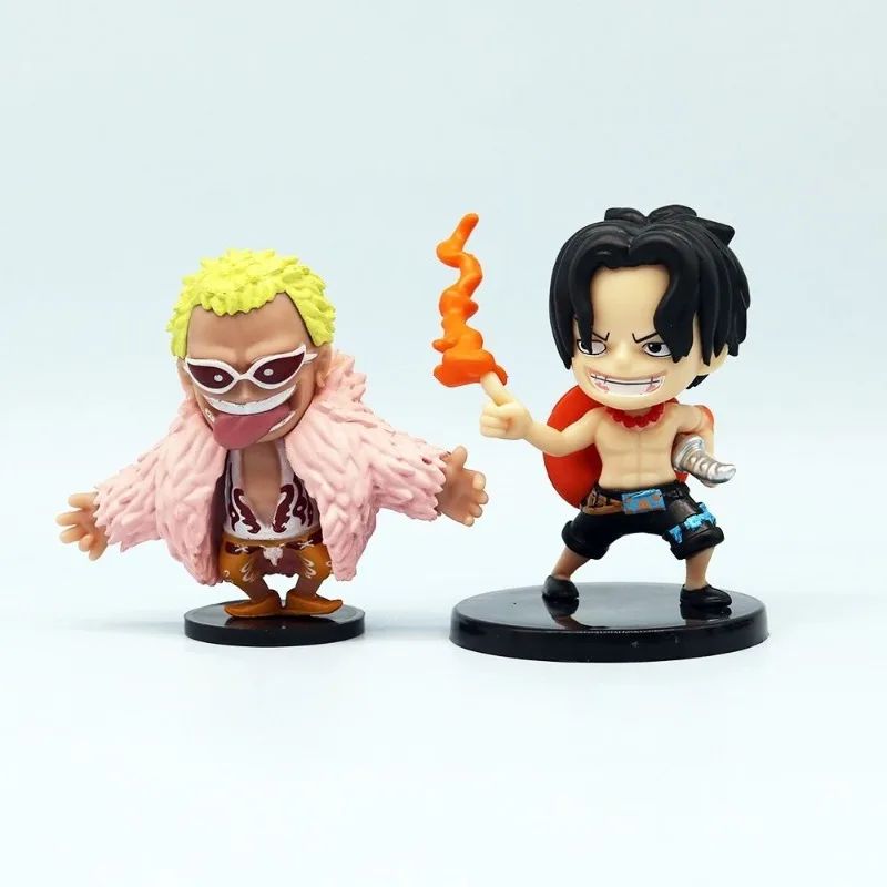 Uma peça luffy zoro nami usopp sogeking sanji q edição figura personalidade criativa anime modelo periférico ornamento de mesa