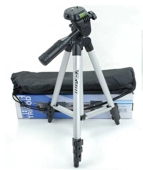 

Lightweight Tripod Weifeng WT 3111 Portable 3-way Head For Carema With Bag Phone Clip Holder