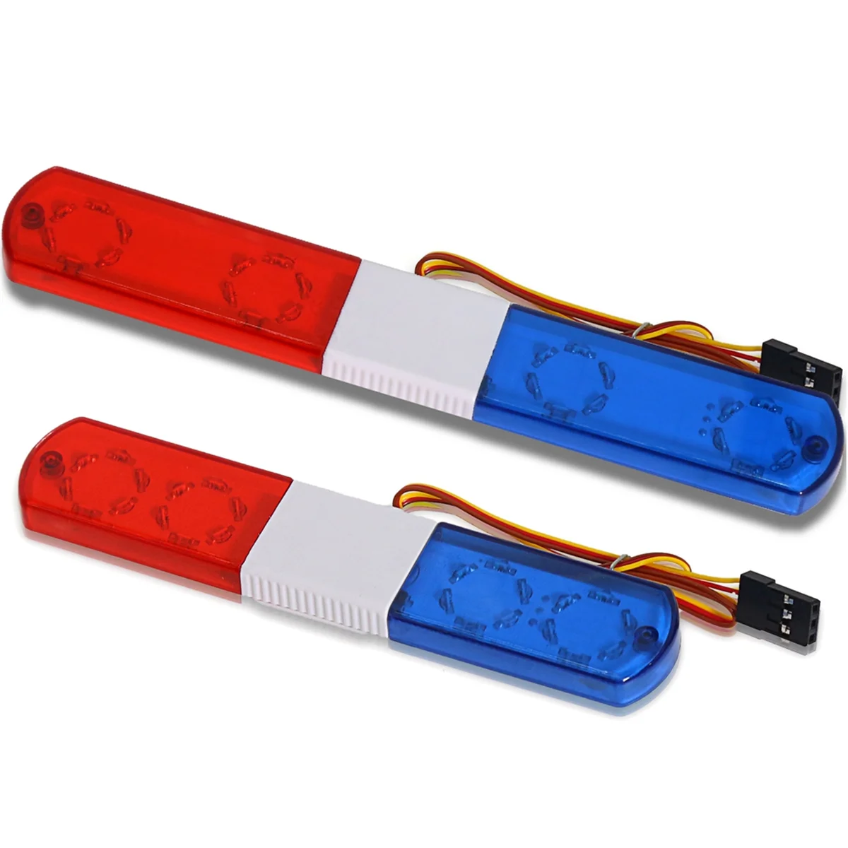 YKH_Flash Lampa alarmowa dla 1/10 RC D12 HSP, Traxs Axial Car, 145mm, czerwony i niebieski