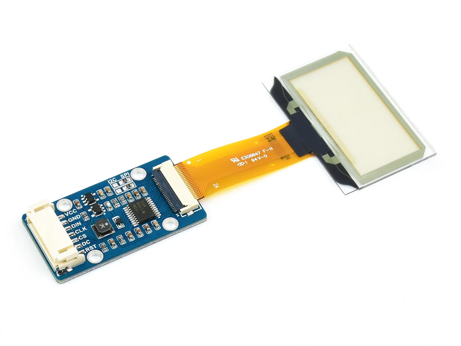 1.51-inch OLED Display Expansion Board with SSD1309, 128x64 Resolution, SPI/I2C Interface for Raspberry Pi/Arduino/STM32