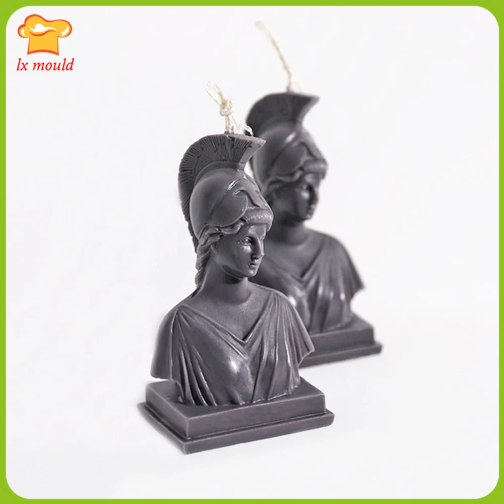 Athena Silicone Candle Mould Home Decoration Roman Column Moulds Venus Character Cake Sugarcraft Chocolate Decor Baking Mold