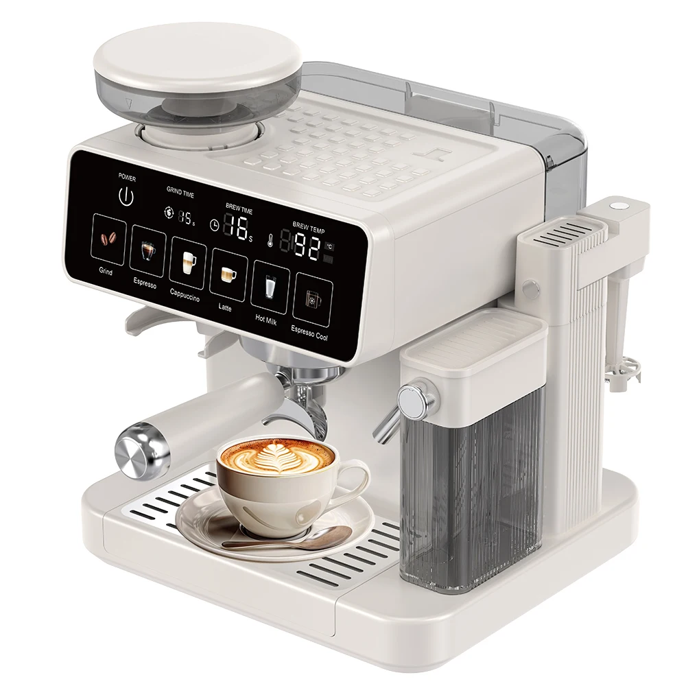 20 Bar Beans To Cup Espresso Machine Smart Temperature Control Coffee Maker For Cold Brew Latte Cappuccino Americano Home Use