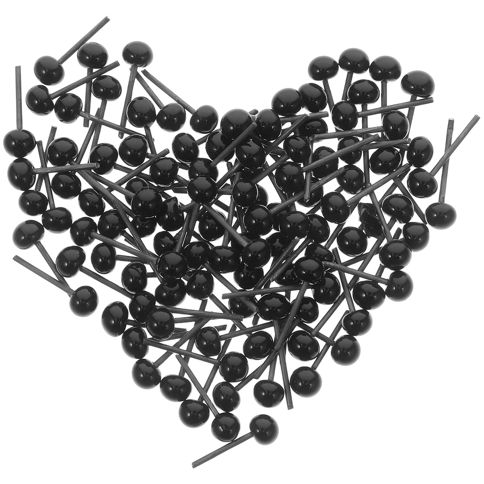 

50 Pairs Safety Diy For Crafts Projects Glass Animal Eyes 4Mm Handmade Decoration Kids School Black Safety Eyes Use